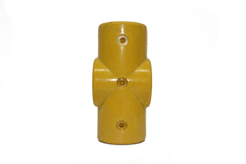 TC FRP 119 - Two Socket Cross (Middle Rail) Pipe Fitting TubeClamp Fitting Front