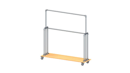 Clothes rack with castors