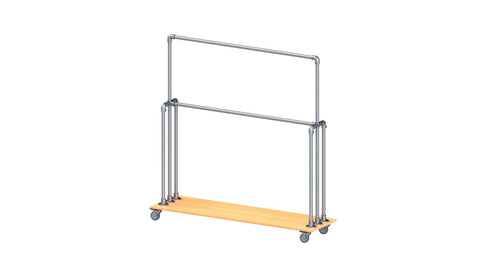 Clothes rack with castors