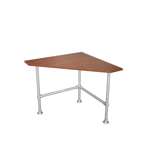 Tubeclamp Corner table furniture kit with wooden top