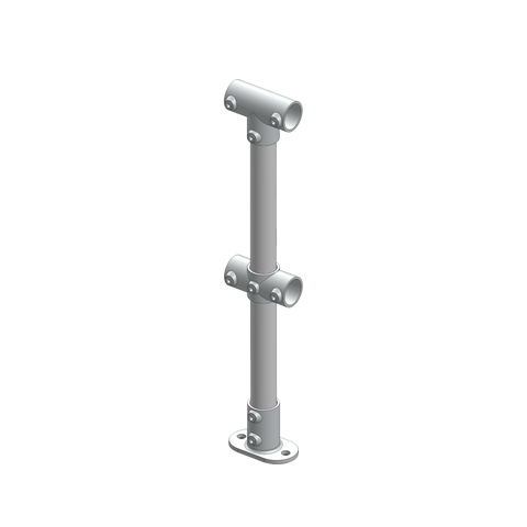 Basic Handrail Kit with fixed long tee to connect intermediate post