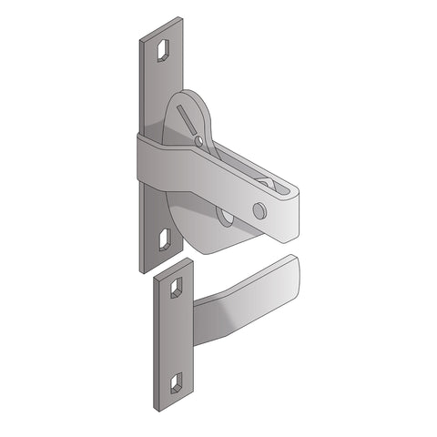 Stainless Steel Gate Latch & Striker Kit (Flat Post) Bolt On
