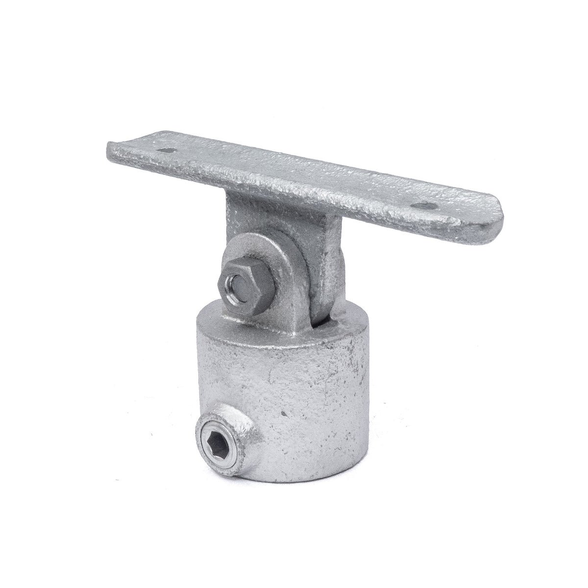 TC755 - DDA Swivel In-line Tee Galvanised Pipe Fitting – Tubeclamp AU