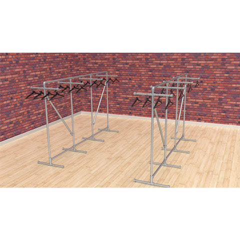 TC 902.1 "RoddyGunn" Clothes Rack 1.5m high x 2.4m long TubeClamp Fitting by Solid Dynamics Australia