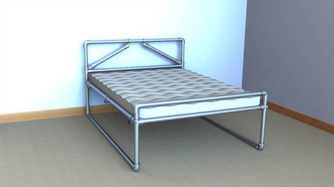 TC Bed 975 - Queen Pipe Bed "Elizabeth" Render by Solid Dynamics Australia