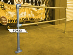 TC 422 - End Termination Double Railing (2R) Stanchion Post Galvanized Render