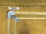 TC 423 - Corner Double Railing Stanchion TubeClamp Fitting In Use