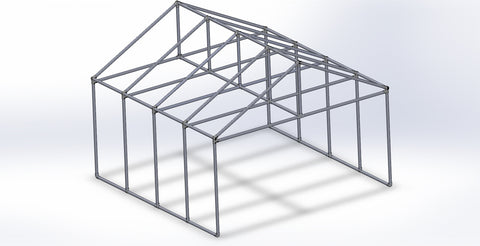 TC K 521 - Freestanding Outdoor Shelter "Greenhouse" (Frame Only) Render