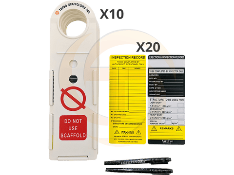 TC SP STBI - Scaffold Tag Box with Inserts (10 holders + 20 Scafftag) TubeClamp