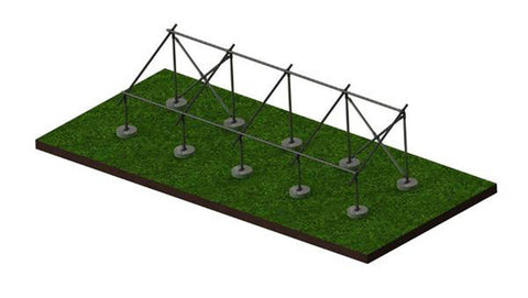 TC Project 504 - Outdoor Solar Panel Frame Support (Frame Only) Custom Build TubeClamp Render